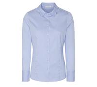 ETERNA CLASSIC FIT Langarm Bluse mittelblau gestreift satin 6281-12-D708 42