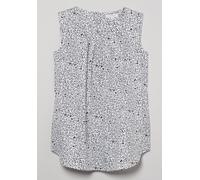 ETERNA CLASSIC FIT Ohne Arm Bluse weiss gepunktet satin 7472-01-A673 34