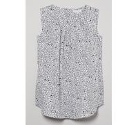 ETERNA CLASSIC FIT Ohne Arm Bluse weiss gepunktet satin 7472-01-A673 36