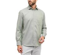 ETERNA Comfort Fit Cover Hemd Langarm Blickdicht Struktur grün Größe 43