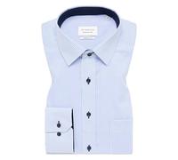 ETERNA Comfort Fit Hemd Business (DE/NL/SE/PL, Kragenweite, 45, Regular, Regular, hellblau Streifen)