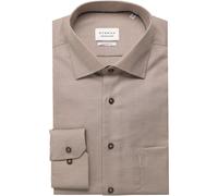 COMFORT FIT Hemd in sand strukturiert 40