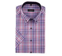 ETERNA COMFORT FIT Kurzarm Hemd kariert flieder-lila 8028-93-K14L 42 65