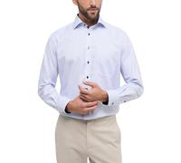 ETERNA Hemd Comfort Fit Langarm New-Kent-Kragen Struktur hellblau mit Patchung Größe 54