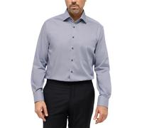 ETERNA Comfort Fit Hemd Langarm New Kent Kragen Muster blau Größe 44