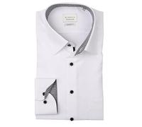 ETERNA Comfort Fit Hemd Langarm New Kent Kragen Natte weiß