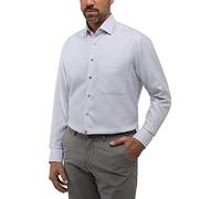 ETERNA Comfort Fit Hemd Langarm New Kent Kragen Streifen grau Größe 43