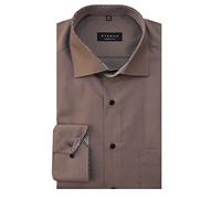 eterna Comfort Fit Hemd super Langer Arm New Kent Kragen Hellbraun Größe 42