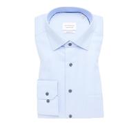 ETERNA Comfort Fit Hemd super Langer Arm New Kent Kragen Struktur hellblau Größe 43