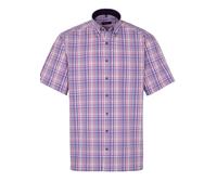 ETERNA COMFORT FIT Kurzarm Hemd kariert flieder-lila 8028-93-K14L 42 65