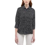 ETERNA - Bluse Satingewebe Langarm schwarz - Gr. - 46/Dreiviertelarm