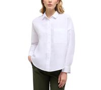 ETERNA - Linen Shirt Bluse Leinen Langarm weiß, 34/Langarm