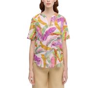 ETERNA - Bluse Leinwandgewebe Kurzarm rosa, 48/Kurzarm