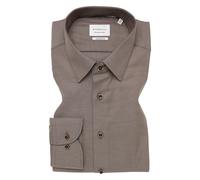 Langarmhemd ETERNA "MODERN FIT", Herren, Gr. 46, Normalgrößen, dunkelbraun, 100% Baumwolle, tailliert, Manschette, Hemden, NON IRON (bügelfrei) (48409418-46) dunkelbraun