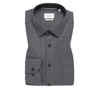 ETERNA Slim Fit Businesshemd aus Uni Struktur in Black, Größe 41