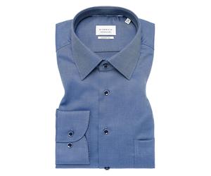 ETERNA - Dynamic Cotton Dobbydesign super langer Arm (72 cm) denim - Gr. - 44/Langarm - 65cm