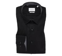 Eterna - Dynamic Cotton Popeline Langarm schwarz - Gr. - 42