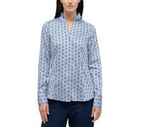 Hemdbluse ETERNA "REGULAR FIT", Damen, Gr. 42, blau, 100% Baumwolle, Blusen Hemdbluse, EASY IRON (bügelleicht) (34890243-42) blau