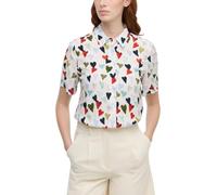 Hemdbluse ETERNA "REGULAR FIT", Damen, Gr. 42, bunt (weiß, mehrfarbig), 100% Viskose, casual, Blusen (55552067-42) weiß, mehrfarbig