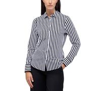 ETERNA Slim Fit Bluse mit Knopfleiste in Marine, Größe 38