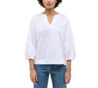 ETERNA Female Satin Shirt Bluse unifarben Loose FIT 38_D_3/4, 3/4, weiß