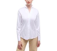 ETERNA - Satin Shirt Bluse Satingewebe Langarm weiß, 34/Langarm