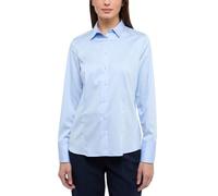 Eterna Bluse Popeline Stretch Tailliert D708 5352, Gr. 36 blau