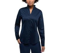 ETERNA Female Satin Shirt Bluse unifarben Regular FIT 40_D_1/1, 1/1, Navy
