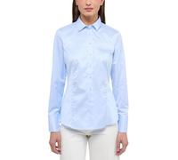 Hemdbluse ETERNA "FITTED", Damen, Gr. 38, blau (hellblau), 100% Baumwolle, klassisch, schmal, Blusen, EASY IRON (bügelleicht) (93374600-38) hellblau