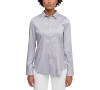 ETERNA Fitted Bluse Langarm Performance Hemdkragen Stretch grau