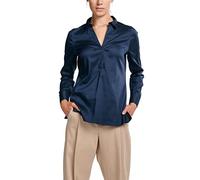 ETERNA Fitted Bluse Langarm Performance Hemdkragen Stretch Navy Größe 42