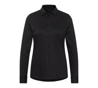 ETERNA Damen Jersey-Bluse Fitted, unifarben, 100% Baumwolle, Schwarz, Gr. 34