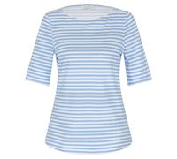 ETERNA FITTED Kurzarm Bluse blau gestreift stretch 6383-11-H555 - JERSEY SHIRT 48