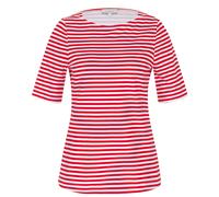 ETERNA FITTED Kurzarm Bluse rot gestreift stretch 6383-50-H555 - JERSEY SHIRT 36