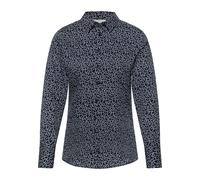 ETERNA FITTED Langarm Hemd marine print 7024-19-DF04 34