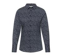 ETERNA FITTED Langarm Hemd marine print 7024-19-DF04 40