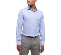 ETERNA, gestreiftes Twill Hemd - Modern Fit Größe 45, Farbe blau