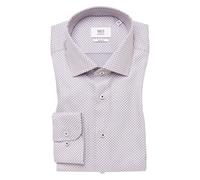 ETERNA - Hemd Dobbydesign Langarm dunkelbraun - Gr. - 38/Langarm - 67cm