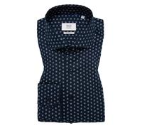 ETERNA - Hemd Dobbydesign Langarm navy - Gr. - 43/Langarm - 65cm