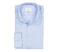 eterna Mode Langarmhemd SUPER SLIM – Haifischkragen, 100% Baumwolle, bügelfrei – 37 hellblau
