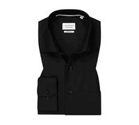 Langarmhemd ETERNA "MODERN FIT", Herren, Gr. 42, Normalgrößen, schwarz, Popeline, 100% Baumwolle, tailliert, Manschette, Hemden, NON IRON (bügelfrei) (49745901-42) schwarz
