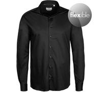 Langarmhemd ETERNA "MODERN FIT" Gr. 43, Normalgrößen, schwarz Herren Hemden Langarm (69012869-43)