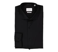 SUPER SLIM Cover Shirt in schwarz unifarben 43 schwarz