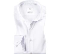 eterna Hemd Slim Fit Twill unifarben Langarm bügelfrei Weiß Größe 42