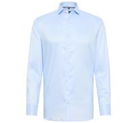 ETERNA - Hemd mit Natté-Stretch blau - Gr. - 38