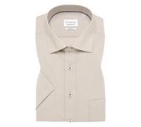 ETERNA - Hemd Pepita Kurzarm beige - Gr. - 45/Kurzarm