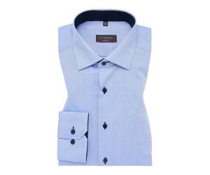 ETERNA - Hemd Pinpoint Langarm blau - Gr. - 43