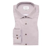 ETERNA Slim Fit Hemd beige/braun, Bedruckt