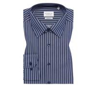 ETERNA - Hemd Satingewebe Langarm dunkelblau - Gr. - 40