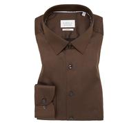 ETERNA - Hemd Satingewebe Langarm dunkelbraun - Gr. - 38/Langarm - 67cm